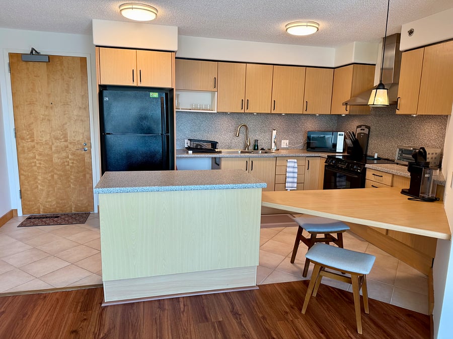Spacious kitchen with upgraded fixtures