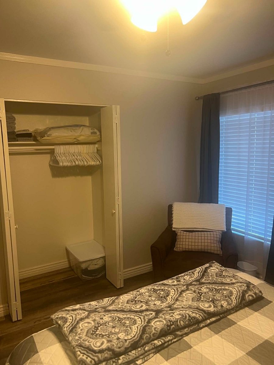Bedroom. Spacious closet with storage.