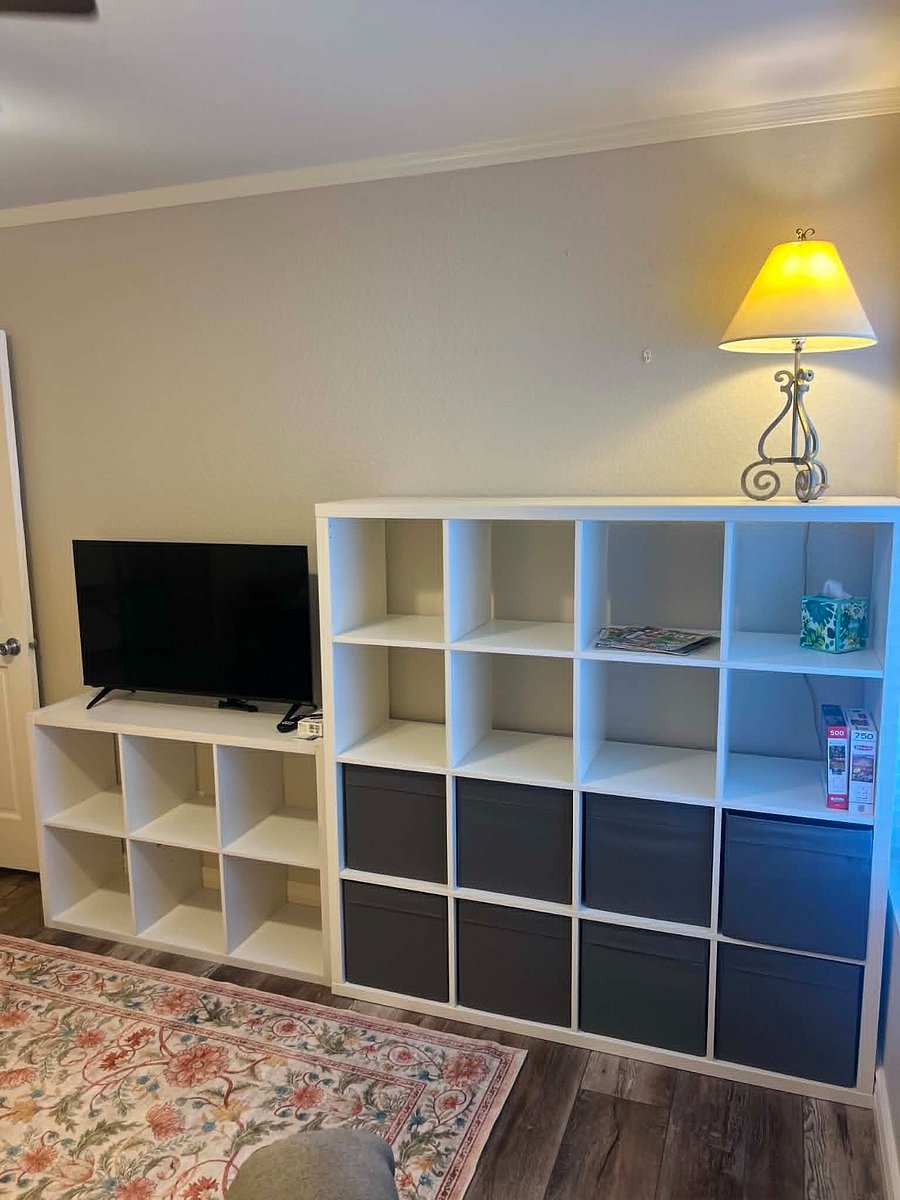 New, smart TV and ample storage.