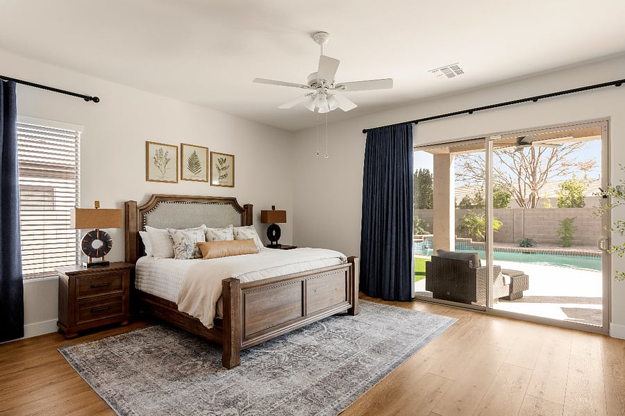 Spacious primary suite