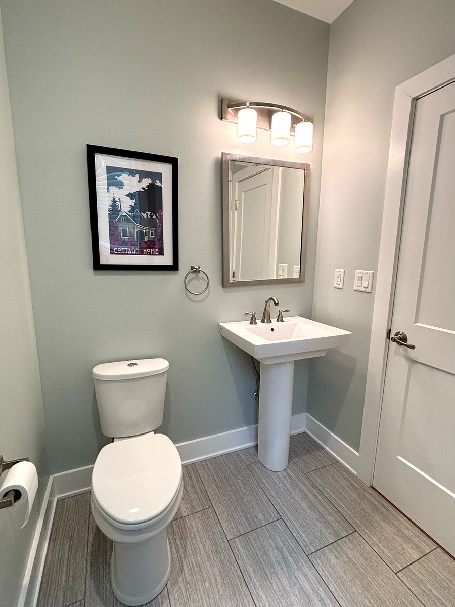 Conveniently located half bath on the main level