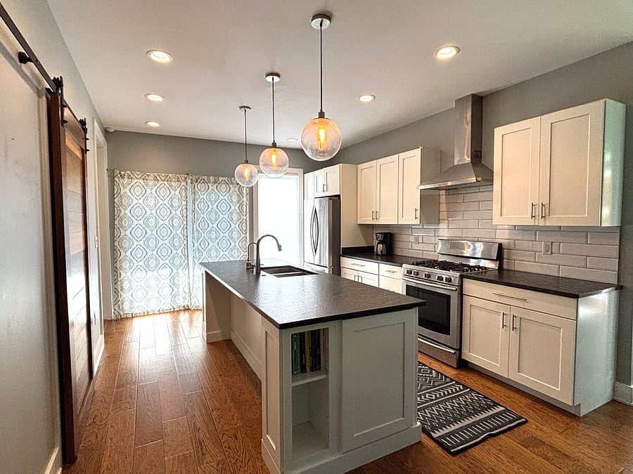Spacious kitchen with plenty of cookware, counter space and a coffee maker for your morning, afternoon or evening routine