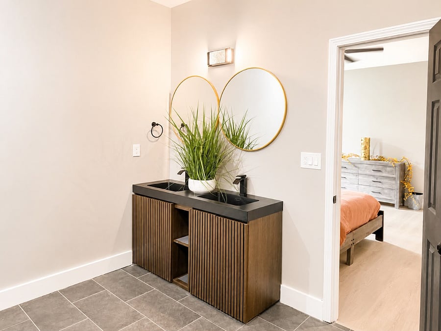 Double vanity means no waiting your turn during the morning rush.