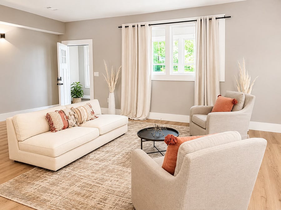 Natural light, soft armchairs and the perfect sofa to do nothing at all 