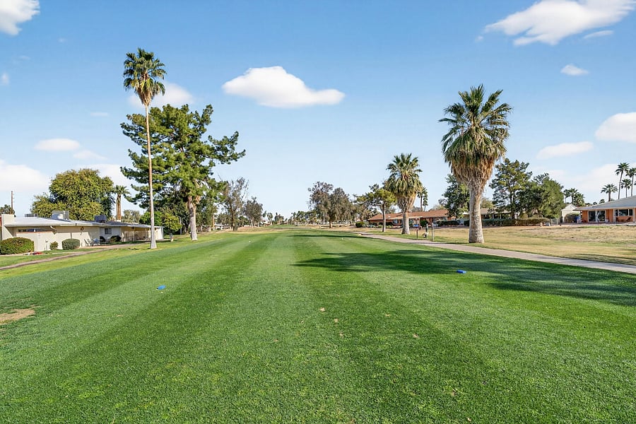 Step outside to the beautiful patio overlooking the courtyard, with access to the fairway and walking path. Perfect for morning coffee with the Arizona sunrise or dinner on the grill under the open sky.