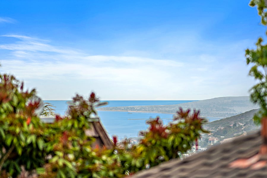 Peek-a-boo ocean view from our deck