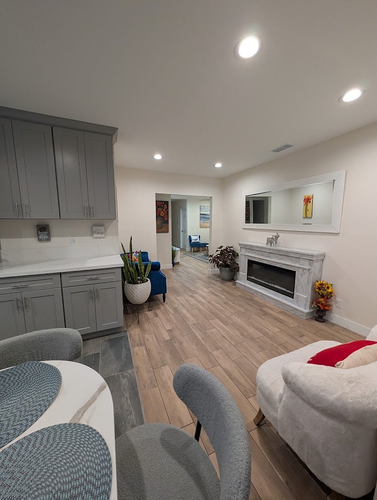 Clean, modern interior throughout the home