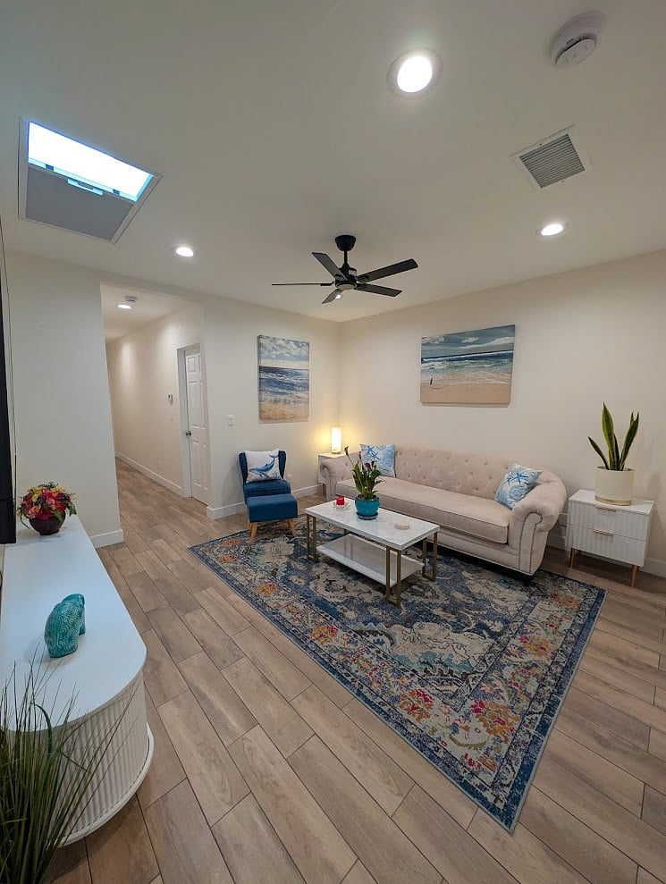 Plenty of seating for streaming, sports, and movie nights