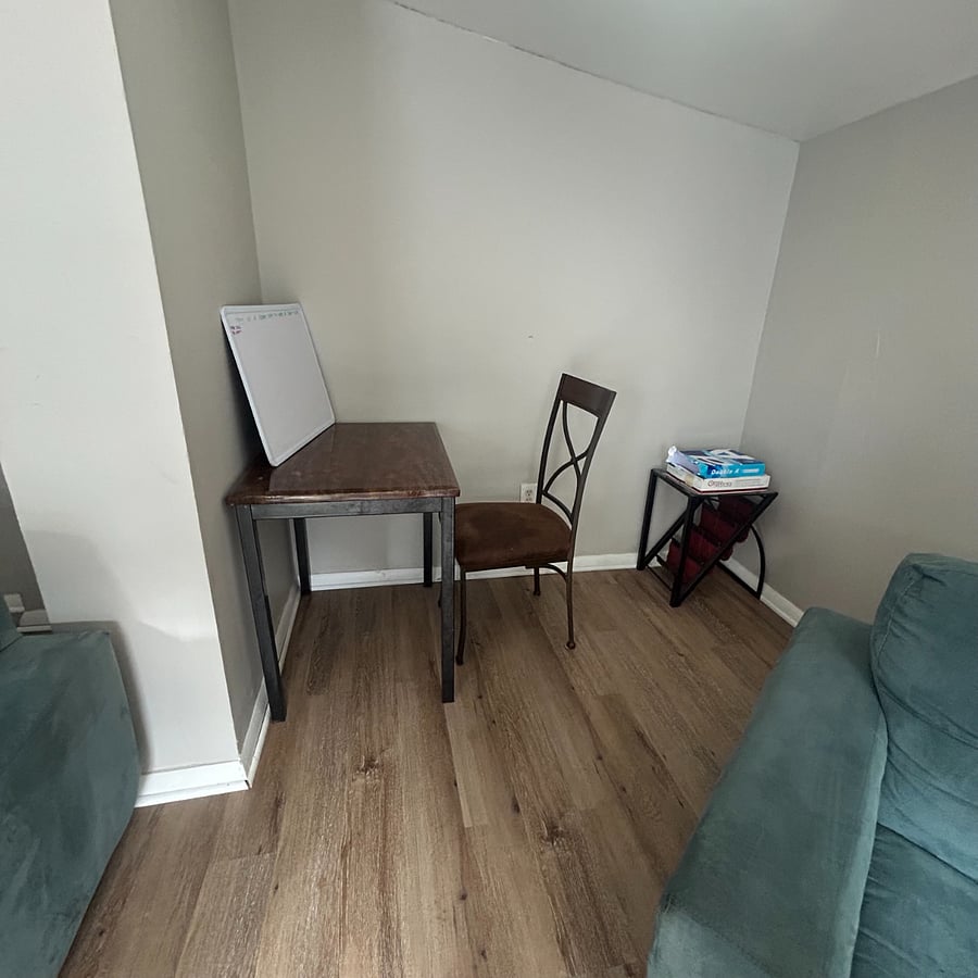 work station inside den