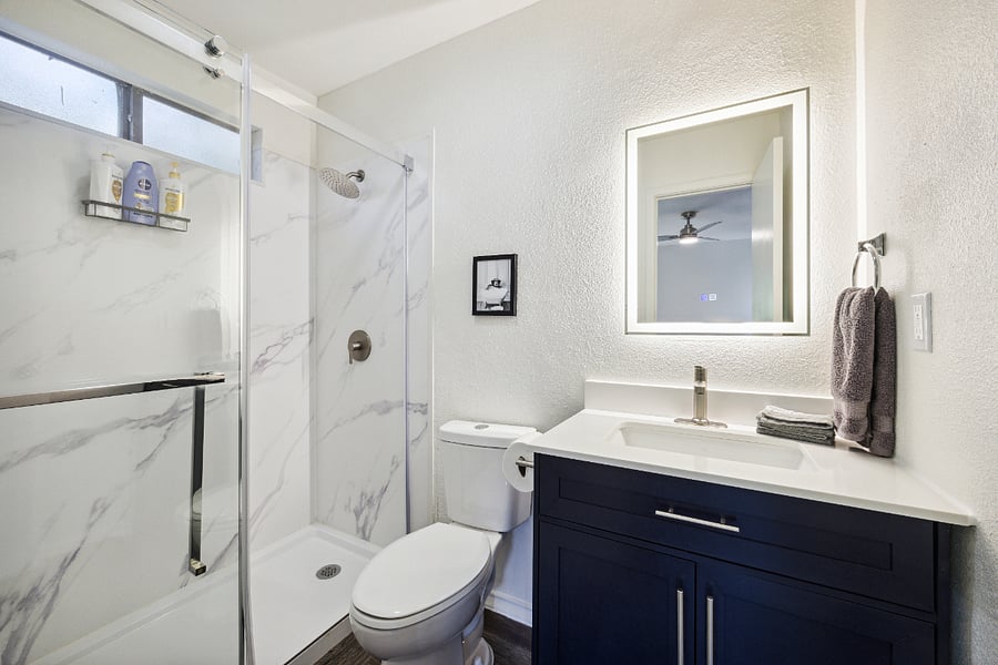 The other bedroom bathroom looks exactly like this one