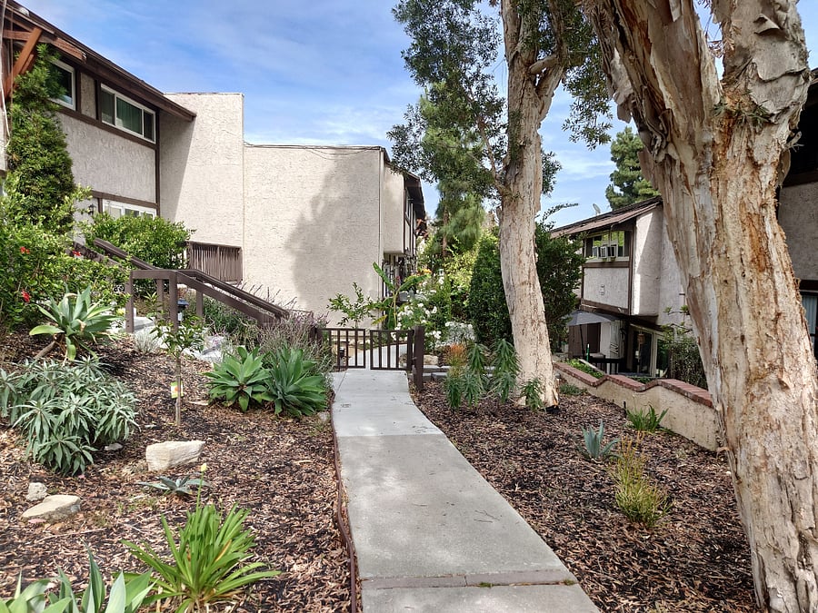 Walkway to the unit.