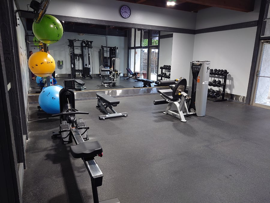 Workout room in clubhouse.