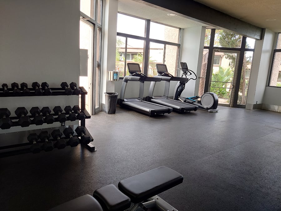 Workout room near the unit and pool 2.