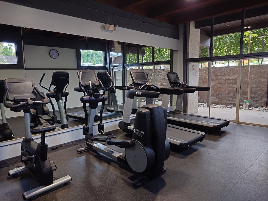 Workout room in clubhouse.