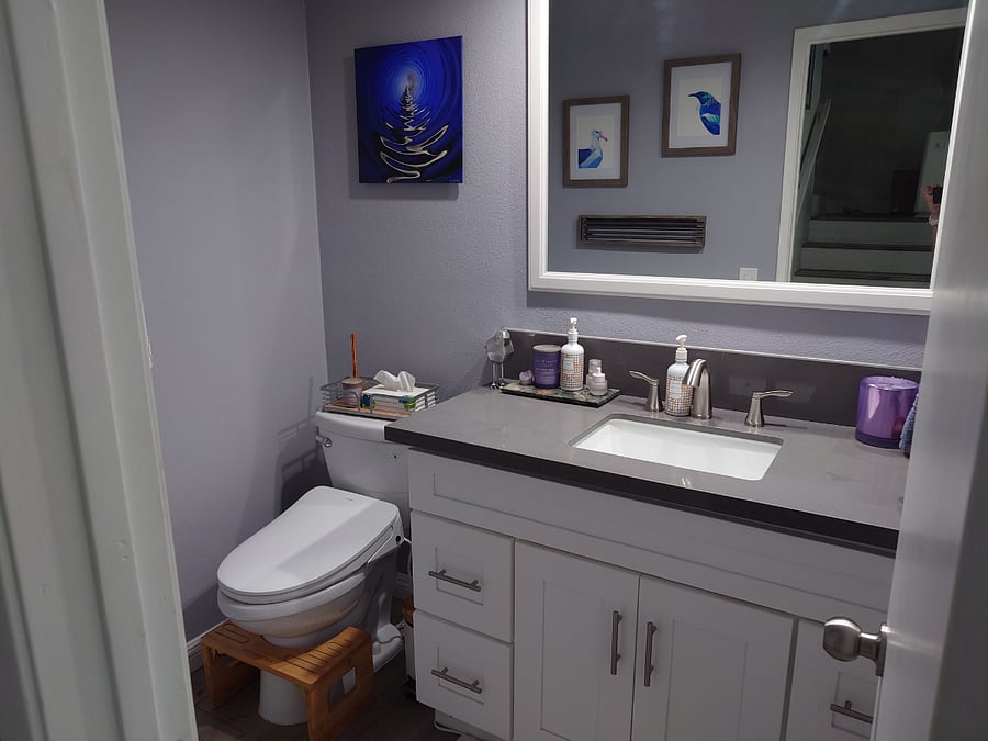 Downstairs half bath.