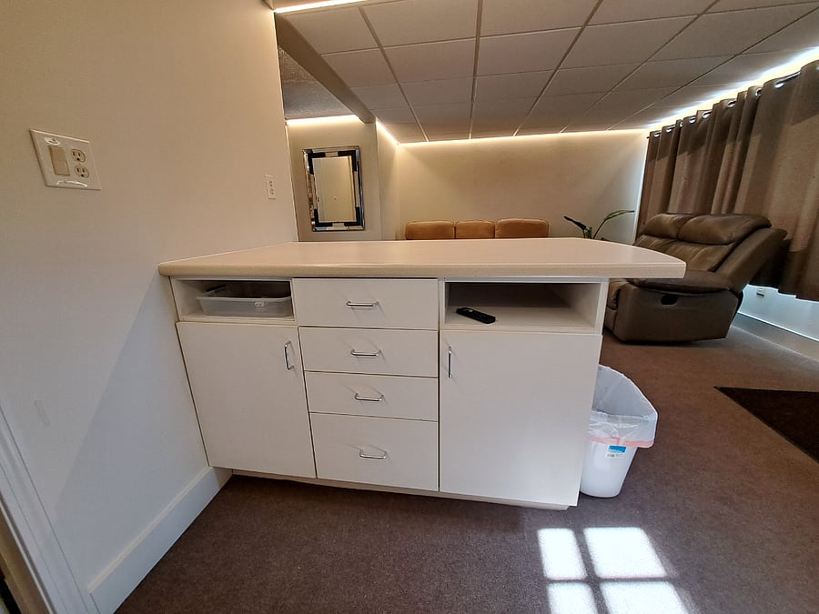 Supplies and storage cabinets