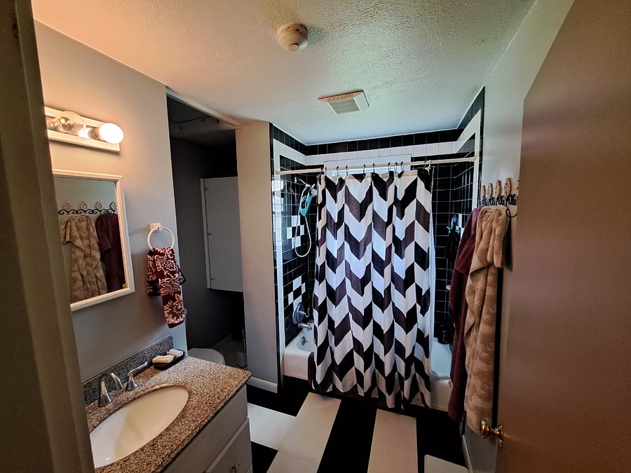 The Common Bathroom with shower/tub