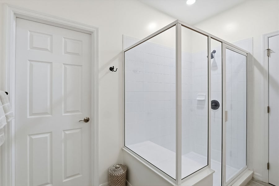 Primary bathroom with walk in shower