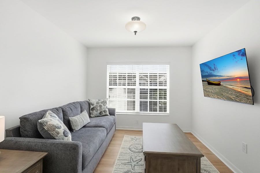 Den with sleeper sofa