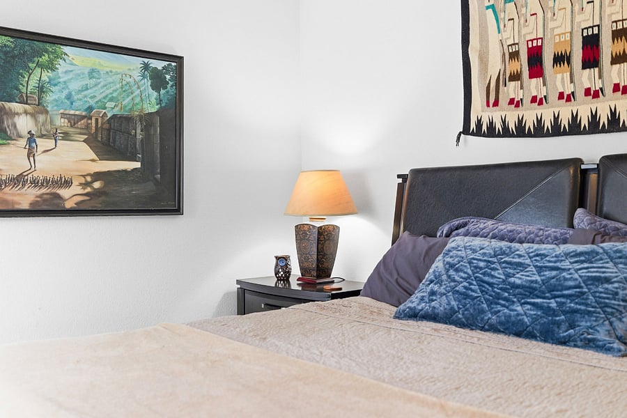 Bedroom 1 | King Bed | Table Lamp & Wall Art