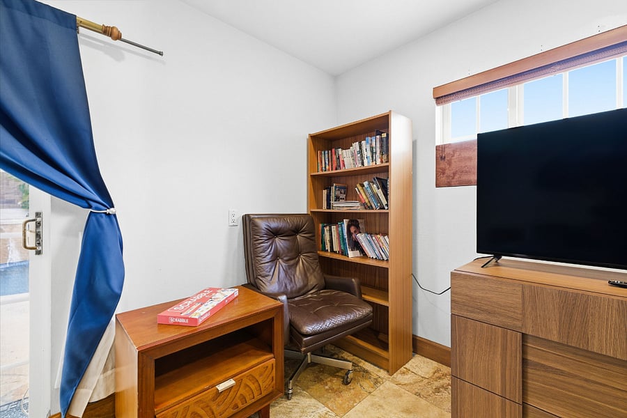 Bedroom 2 | Reading Nook | Armchair Seating & Bookshelves