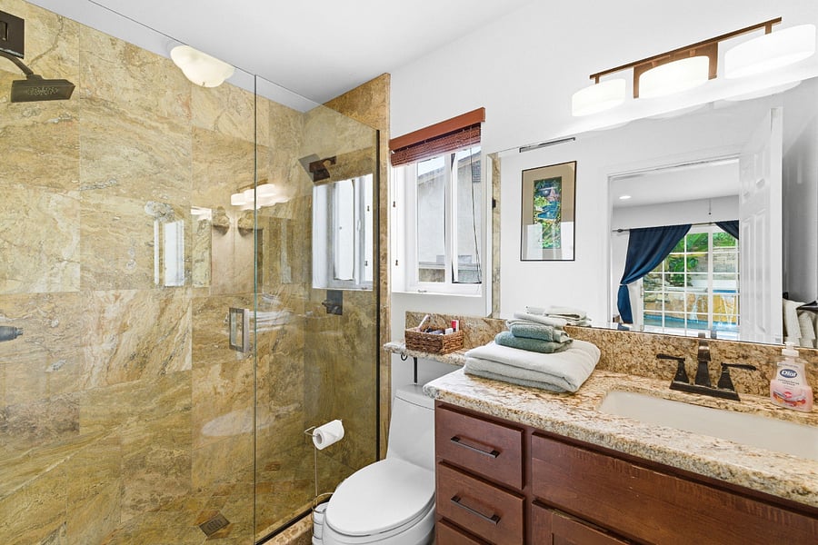 Bathroom 2 | Walk-In Shower | Vanity Sink & Bedroom Access