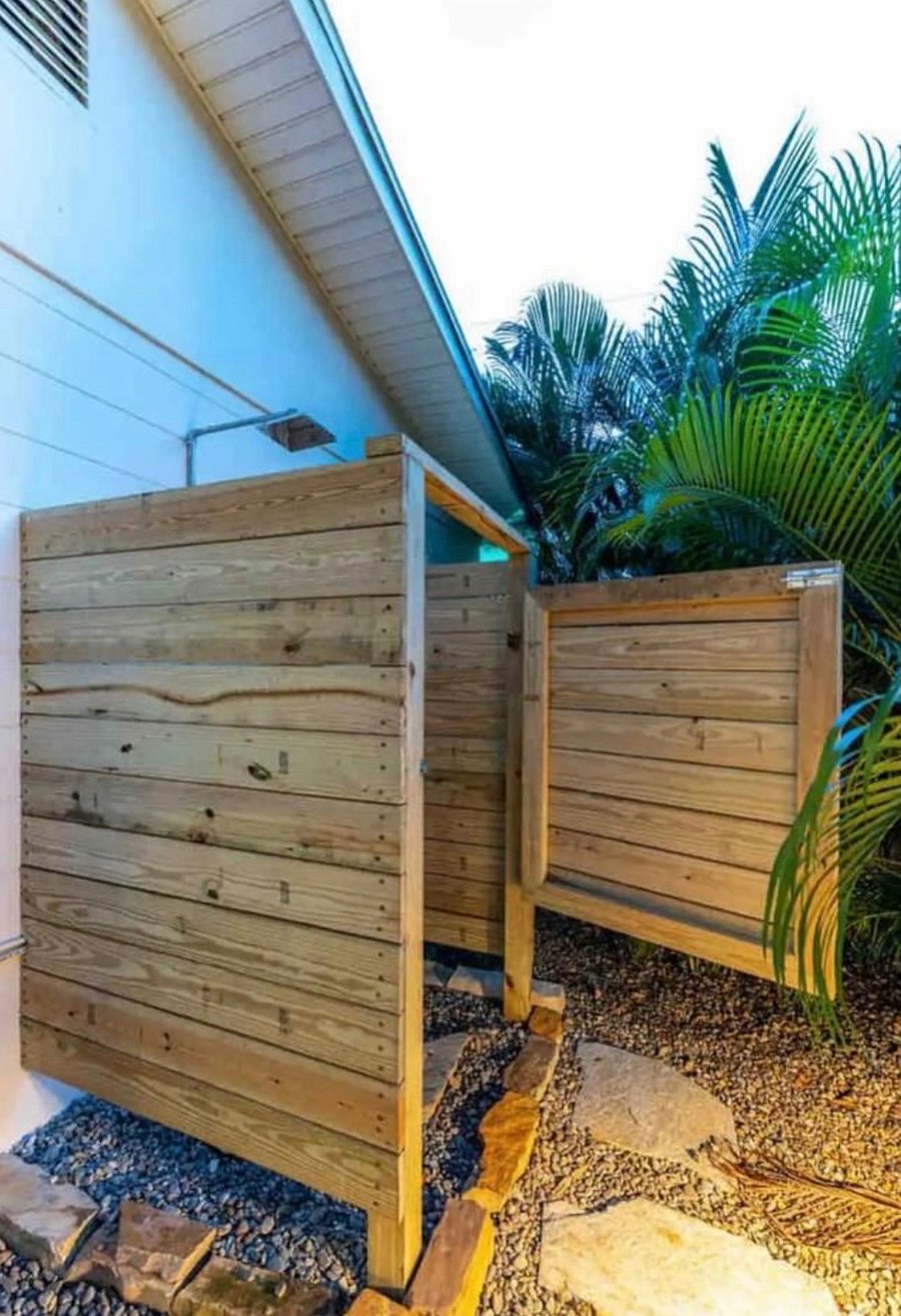 Connect with nature and take a hot shower under the stars