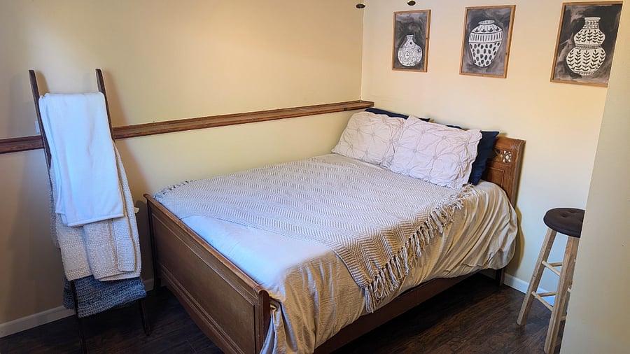 Bedroom #3 downstairs with full bed.