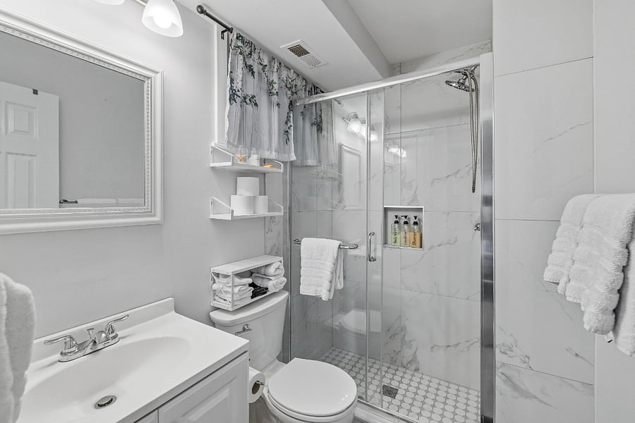 Bathroom with walk in shower