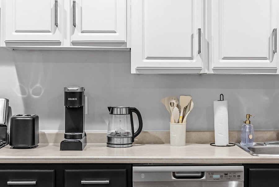 Fully stocked kitchen