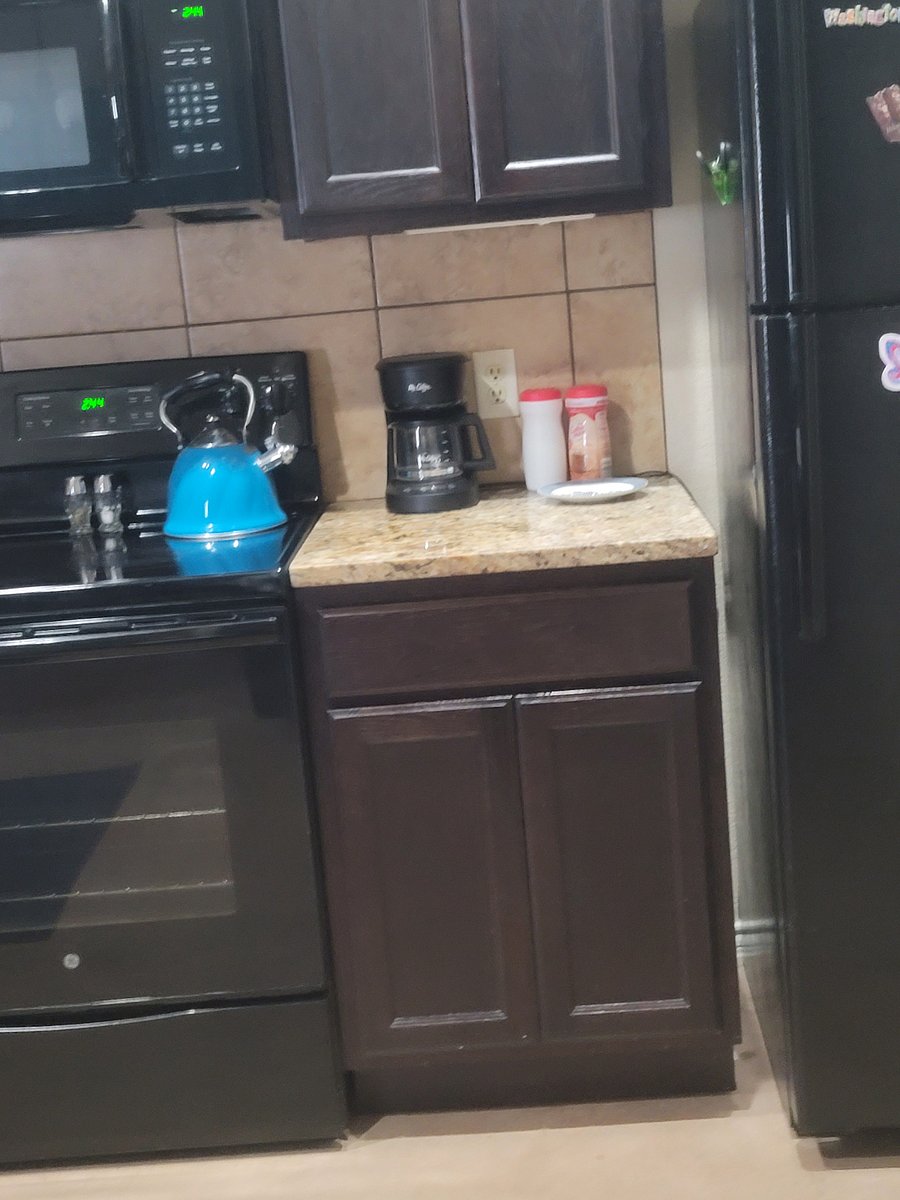 Designated coffee area for tenant.