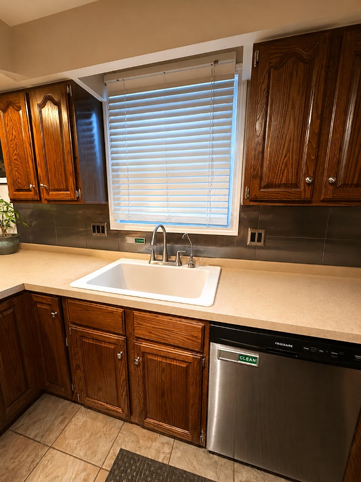 Kitchen sink and dishwasher