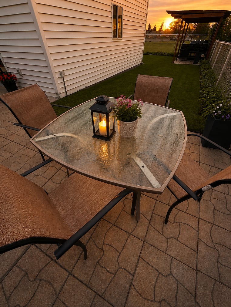 Outdoor eating - perfect for sunset dining