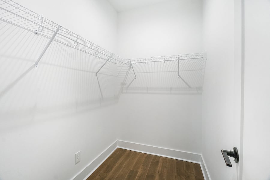 Walk in closet in room