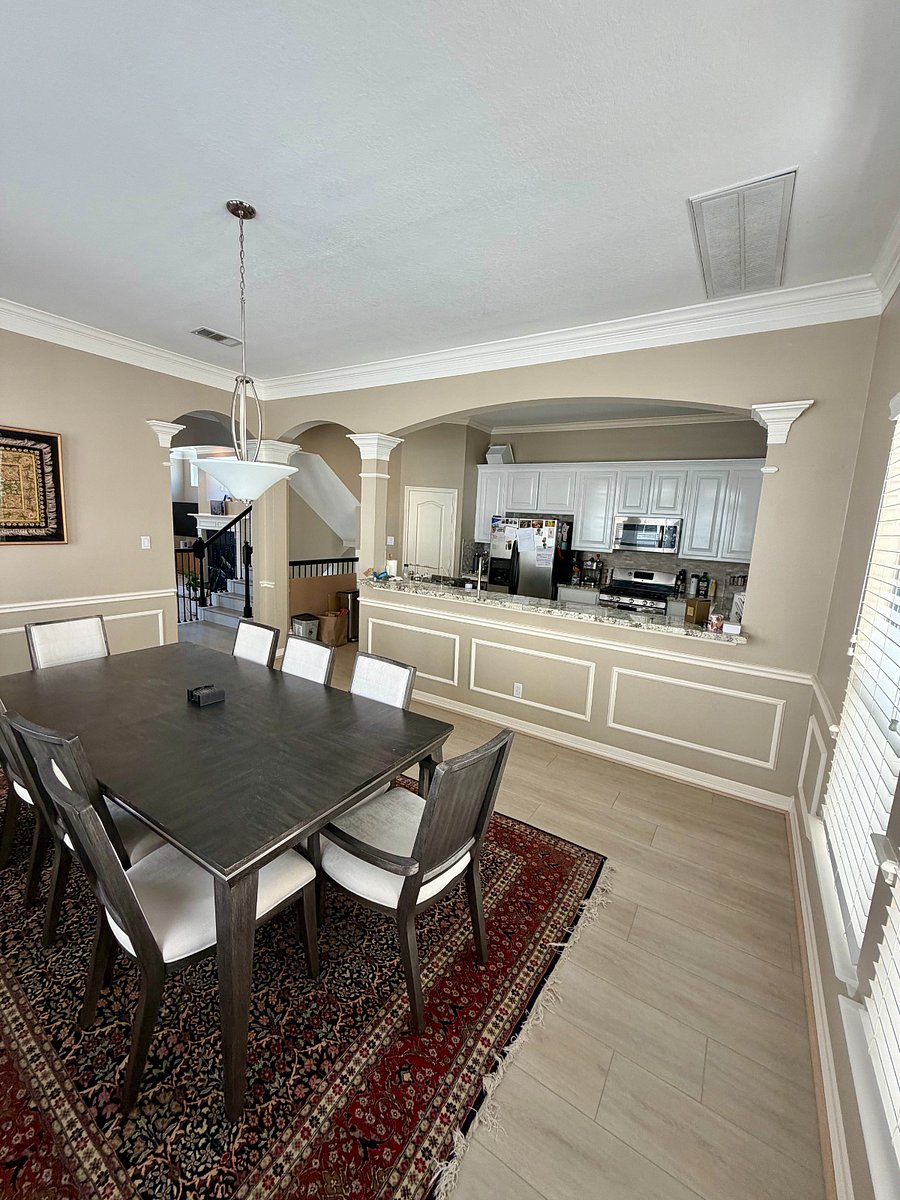 Dining room and kitchen