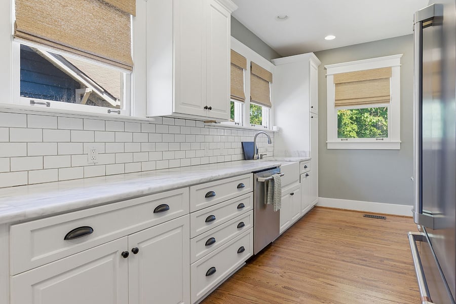 Fully equipped kitchen with premium appliances, marble counters, and tons of storage. Cook like you live here.