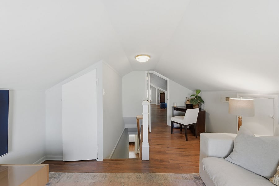 Desk nook in upper living space. 