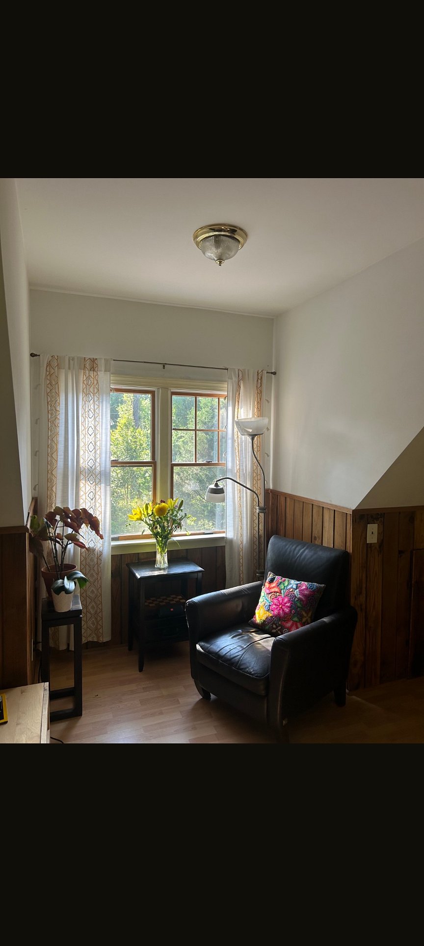 Quiet living area upstairs in studio space.