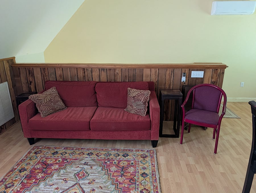 Living space adjacent to stairs