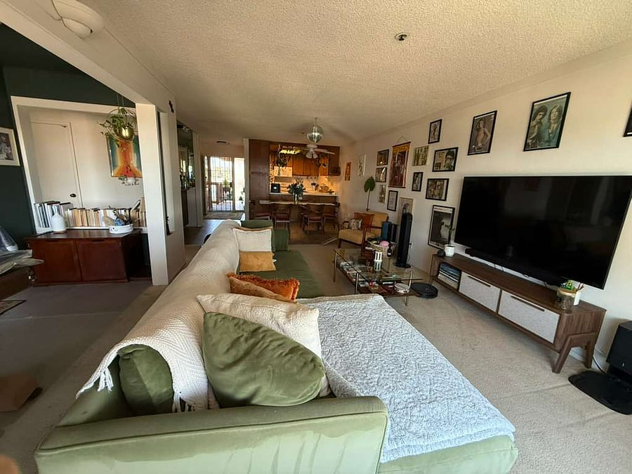 Dining, lounge room & home office.