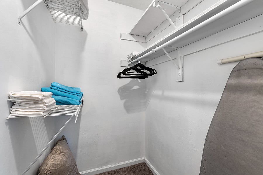 1 of 2 walk-in closets in the master suite