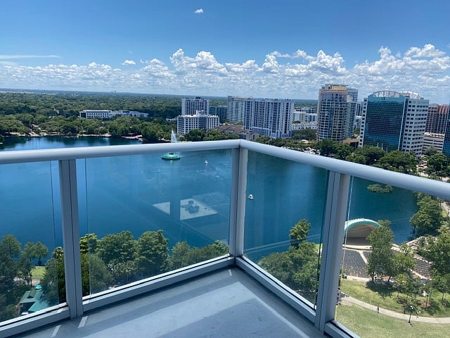 View from wrap around balcony