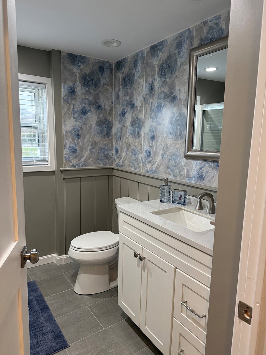 Full Bathroom with Glass Shower Door