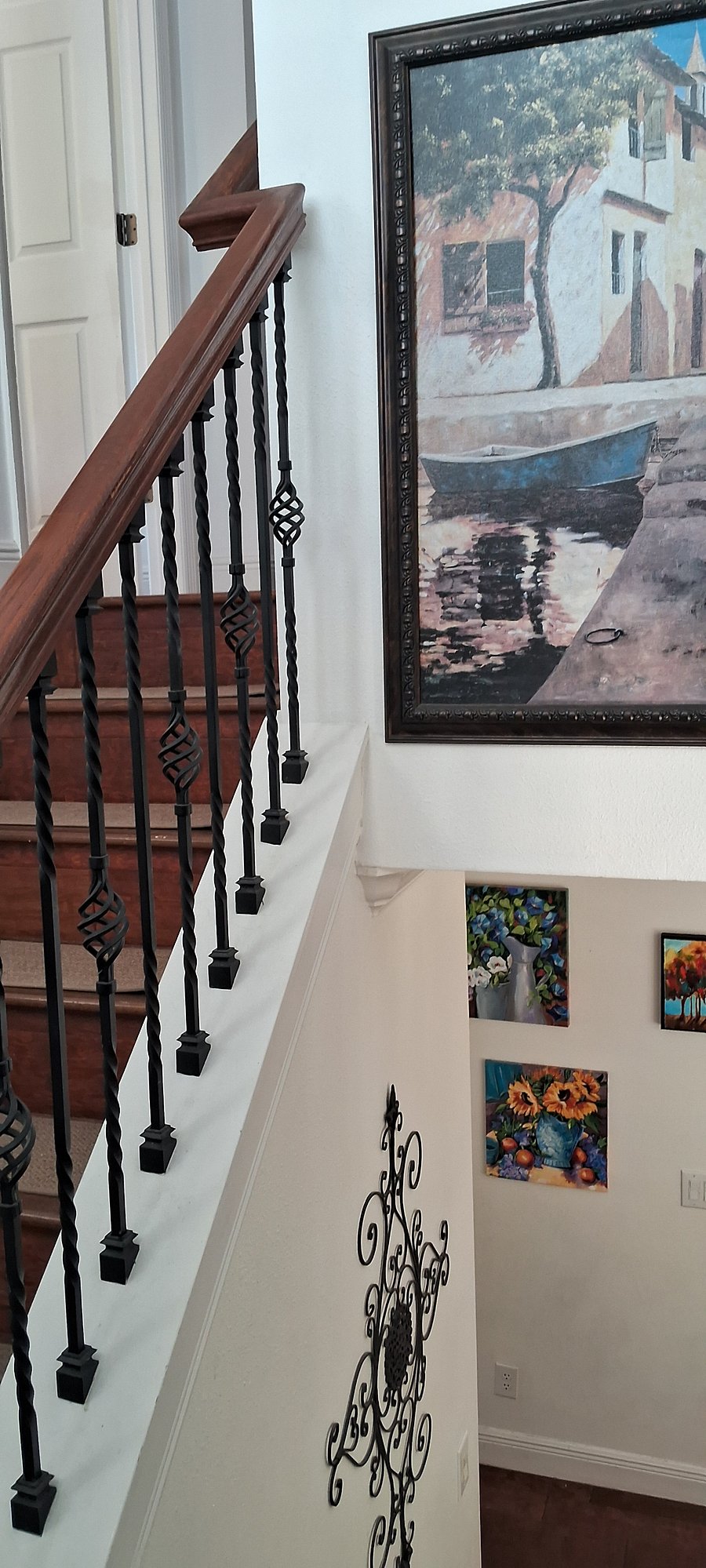 Stairway with original art