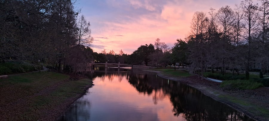 The lake sunsets here are out of his world!