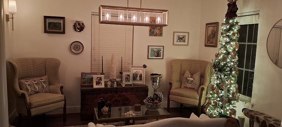Our living room at the holidays