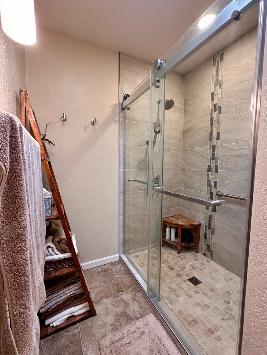 Primary bedroom walk-in shower