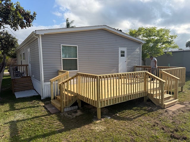 Large deck for relaxing evenings