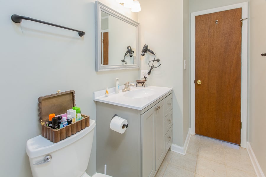Travel Toiletries and Hair Dryer Included for Your Convenience. Cleaning Supplies