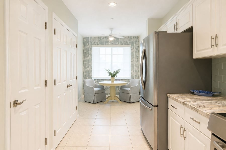 Kitchen with pantry and dining nook